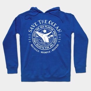 Keep the Sea Plastic Free - Save The Ocean - Humpback Whale Hoodie